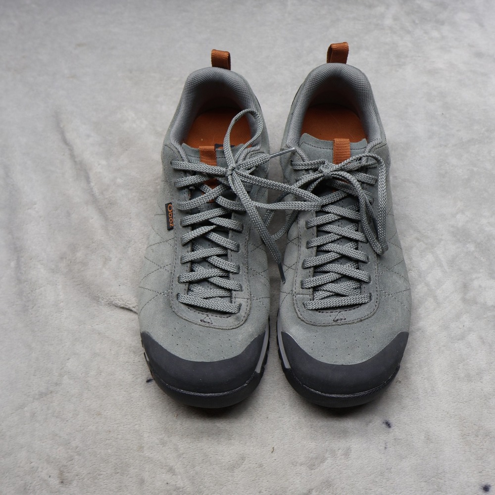 Oboz Mens 9.5 Hiking Shoes Green Bozeman Low Suede Lace Up Trail Trek Outdoor - Picture 2 of 15